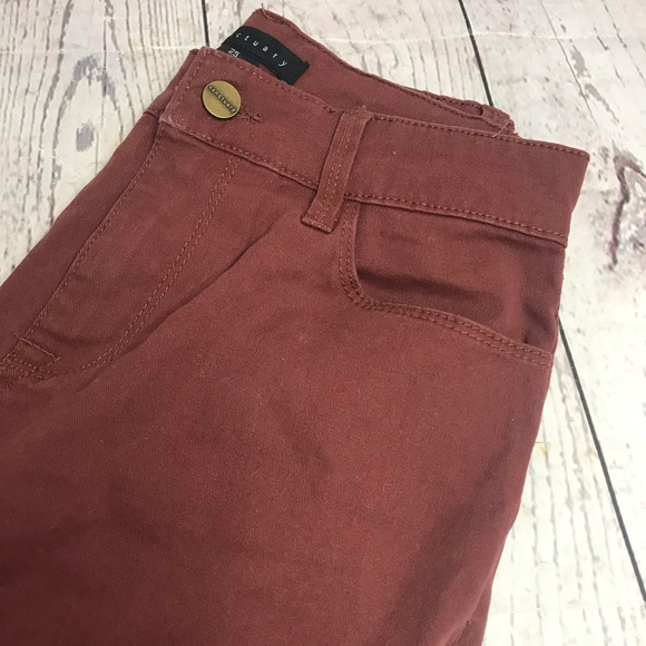 Sanctuary Cropped Burgundy Pants Size 25 - Picture 2 of 9